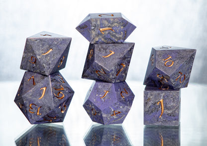 Underdark Ore: 7 Piece Handmade Resin Dice