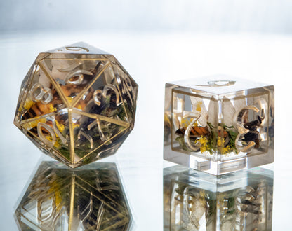 Honey and Lavender - 7 Piece Handmade Resin Dice