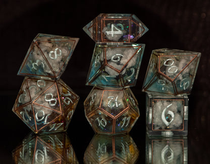 Cloud City - 7 Piece Handmade Resin Dice