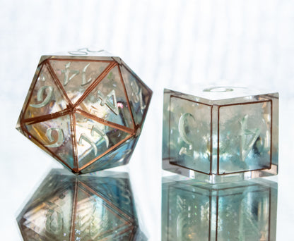 Cloud City - 7 Piece Handmade Resin Dice