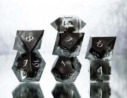 Nebula: 7 Piece Handmade Resin Dice