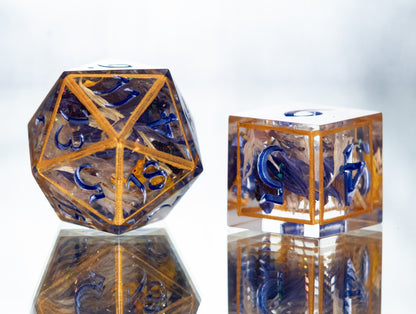 Spring Fling - 7 Piece Handmade Resin Dice