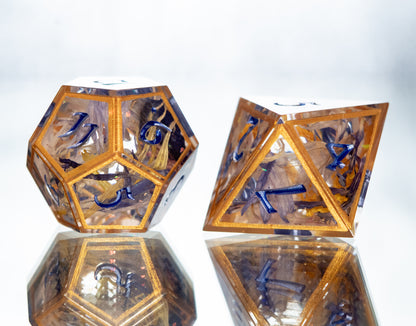 Spring Fling - 7 Piece Handmade Resin Dice