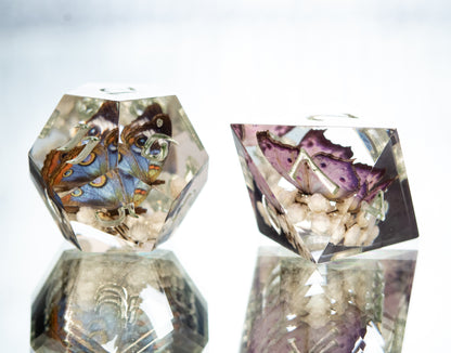 Butterfly Court - 7 Piece Handmade Resin Dice