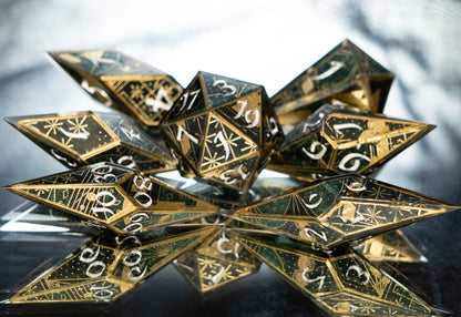 Roaring Twenties - 7 Piece Handmade Resin Dice