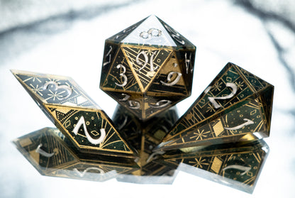 Roaring Twenties - 7 Piece Handmade Resin Dice