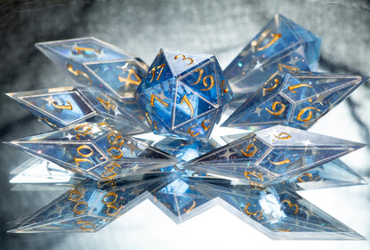 Magic Missiles - 7 Piece Handmade Resin Dice