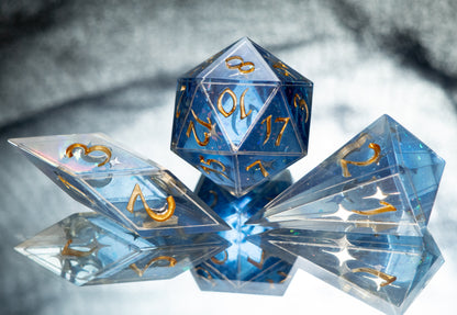 Magic Missiles - 7 Piece Handmade Resin Dice