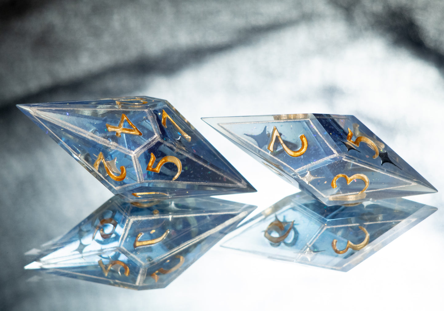 Magic Missiles - 7 Piece Handmade Resin Dice