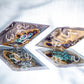 Hidden Treasures Await- Sharp 7 Piece Handmade Resin Dice