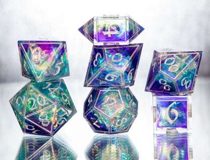 Arcane Windows - 7 Piece Handmade Resin Dice