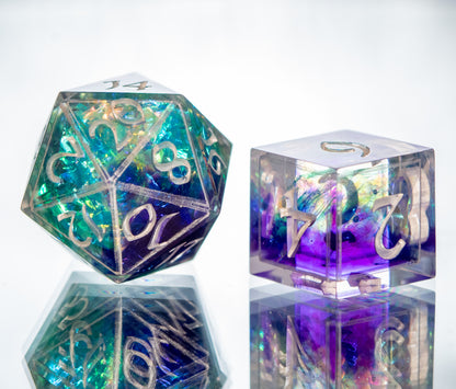 Arcane Windows - 7 Piece Handmade Resin Dice