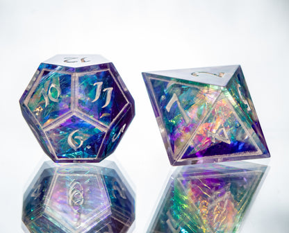 Arcane Windows - 7 Piece Handmade Resin Dice