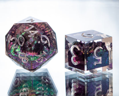 Nightshade- 7 Piece Handmade Resin Dice