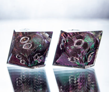 Nightshade- 7 Piece Handmade Resin Dice