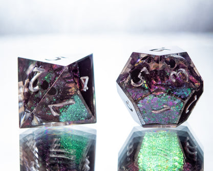 Nightshade- 7 Piece Handmade Resin Dice