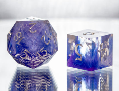 Arcane Ley Lines - 7 Piece Handmade Resin Dice