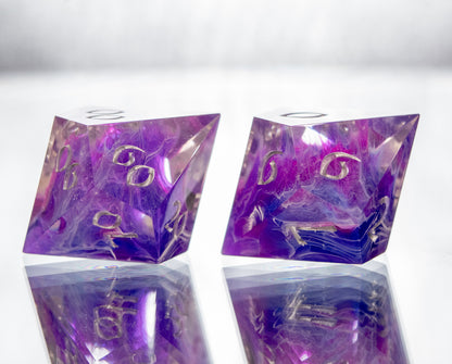 Arcane Ley Lines - 7 Piece Handmade Resin Dice