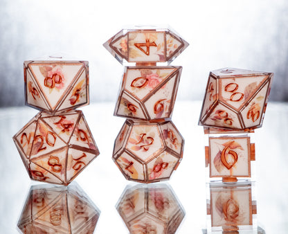 Harvest Celebration- 7 Piece Handmade Resin Dice