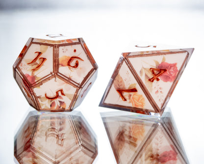 Harvest Celebration- 7 Piece Handmade Resin Dice