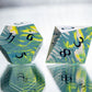 Striking Stripes - 7 Piece Handmade Resin Dice