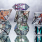 Framed Lepidoptera - FLAWED 7 Piece Handmade Resin Dice