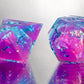 Vaporwave: 7 Piece Handmade Resin Dice