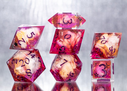 Venus Sunset - 7 Piece Handmade Resin Dice