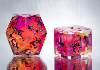 Venus Sunset - 7 Piece Handmade Resin Dice