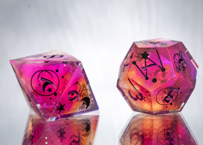 Venus Sunset - 7 Piece Handmade Resin Dice