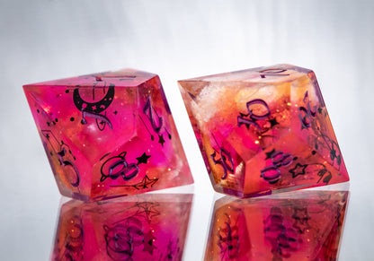 Venus Sunset - 7 Piece Handmade Resin Dice