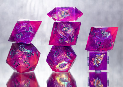 Fae Magic: 7 Piece Handmade Resin Dice