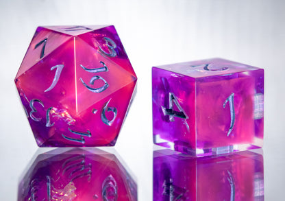 Fae Magic: 7 Piece Handmade Resin Dice