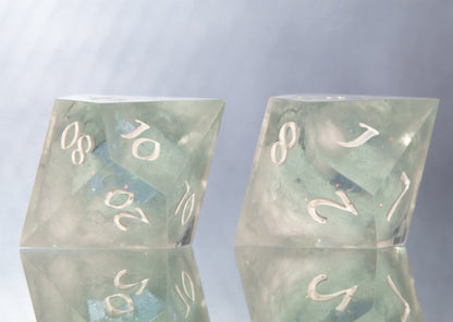 Overcast Skies - 7 Piece Handmade Resin Dice