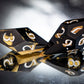 Obsidian and Gold - 7 Piece Handmade Resin Dice