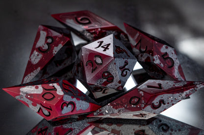 Back Stab - FLAWED 6 Piece Handmade Resin Dice