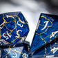 Blue Dragon Flight - 6 Piece Handmade Resin Dice