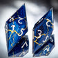 Blue Dragon Flight - 6 Piece Handmade Resin Dice
