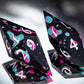 Blue Raspberry Splatter - 7 Piece Handmade Resin Dice