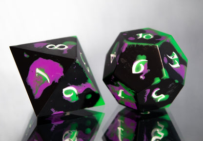 Scene Kid: 7 Piece Handmade Resin Dice