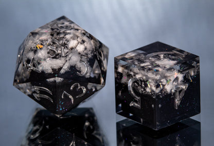 Void Clouds - 7 Piece Handmade Resin Dice