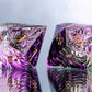 Ace Pride Dirty Pour: 7 Piece Handmade Resin Dice