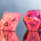 Lesbian Pride Dirty Pour: 7 Piece Handmade Resin Dice