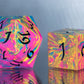 Pan Pride Dirty Pour: 7 Piece Handmade Resin Dice