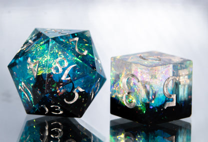 Arcane Nebula - 7 Piece Handmade Resin Dice