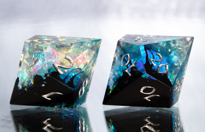 Arcane Nebula - 7 Piece Handmade Resin Dice