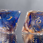 Cloudy Sunset - 7 Piece Handmade Resin Dice