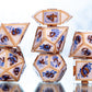 Gilded Porcelain - 7 Piece Handmade Resin Dice