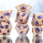 Gilded Porcelain - 7 Piece Handmade Resin Dice