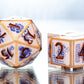 Gilded Porcelain - 7 Piece Handmade Resin Dice